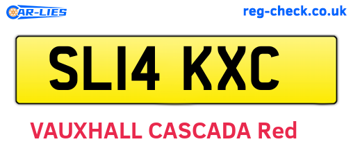 SL14KXC are the vehicle registration plates.