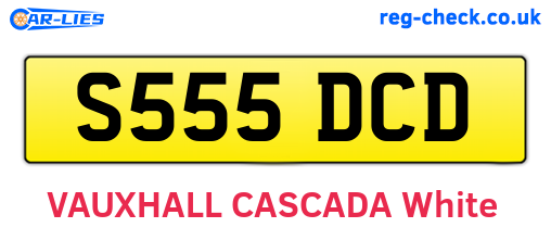 S555DCD are the vehicle registration plates.