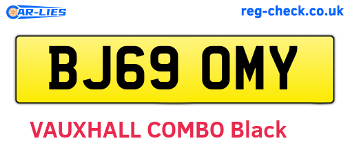 BJ69OMY are the vehicle registration plates.