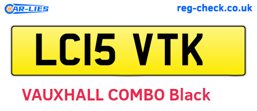 LC15VTK are the vehicle registration plates.