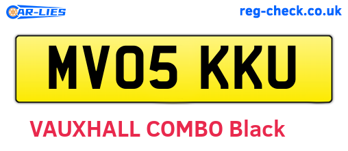 MV05KKU are the vehicle registration plates.