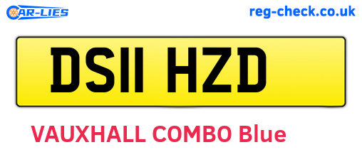 DS11HZD are the vehicle registration plates.