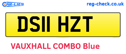 DS11HZT are the vehicle registration plates.