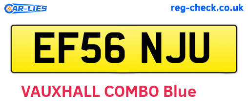 EF56NJU are the vehicle registration plates.