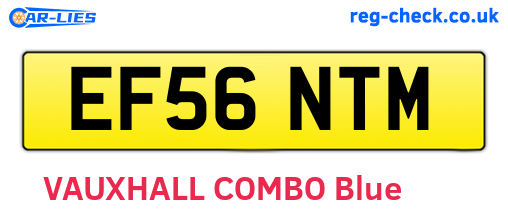 EF56NTM are the vehicle registration plates.