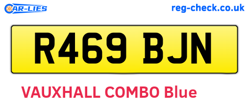 R469BJN are the vehicle registration plates.