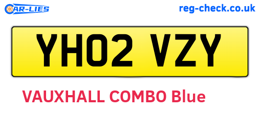 YH02VZY are the vehicle registration plates.