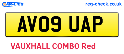 AV09UAP are the vehicle registration plates.