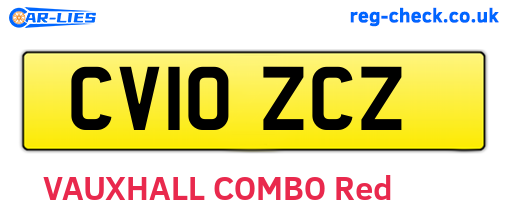 CV10ZCZ are the vehicle registration plates.