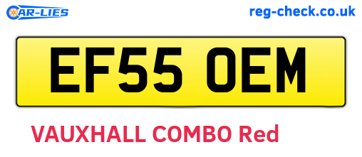 EF55OEM are the vehicle registration plates.