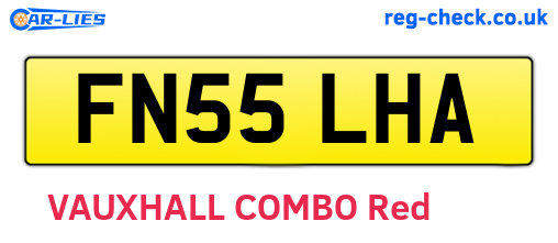 FN55LHA are the vehicle registration plates.