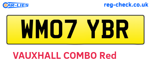 WM07YBR are the vehicle registration plates.