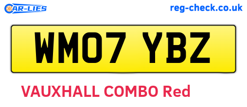 WM07YBZ are the vehicle registration plates.