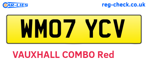 WM07YCV are the vehicle registration plates.