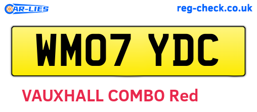 WM07YDC are the vehicle registration plates.