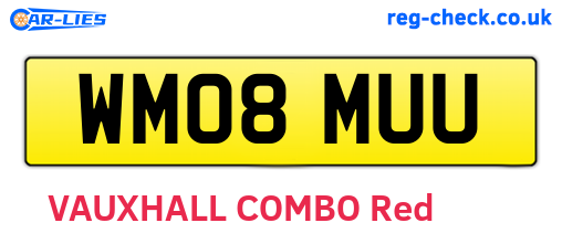 WM08MUU are the vehicle registration plates.