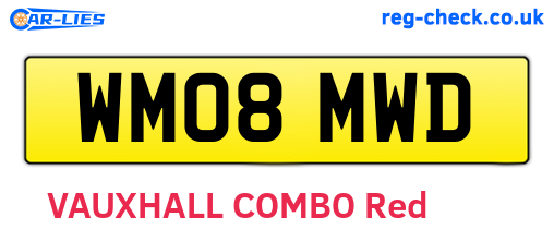 WM08MWD are the vehicle registration plates.