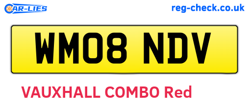 WM08NDV are the vehicle registration plates.