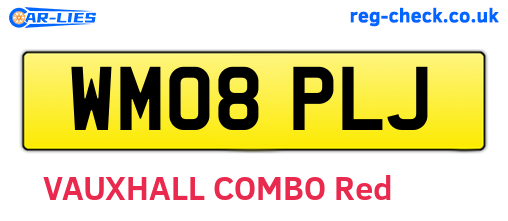 WM08PLJ are the vehicle registration plates.