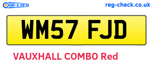 WM57FJD are the vehicle registration plates.