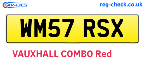 WM57RSX are the vehicle registration plates.