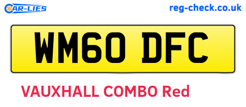 WM60DFC are the vehicle registration plates.