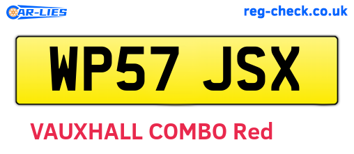 WP57JSX are the vehicle registration plates.