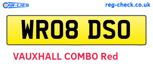 WR08DSO are the vehicle registration plates.