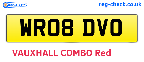 WR08DVO are the vehicle registration plates.