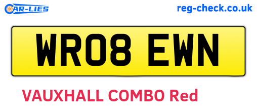 WR08EWN are the vehicle registration plates.