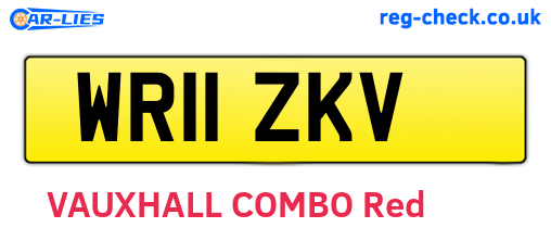 WR11ZKV are the vehicle registration plates.