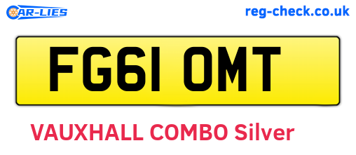 FG61OMT are the vehicle registration plates.