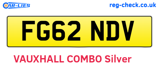 FG62NDV are the vehicle registration plates.