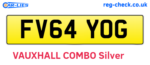 FV64YOG are the vehicle registration plates.