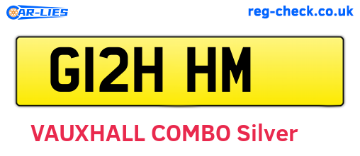 G12HHM are the vehicle registration plates.