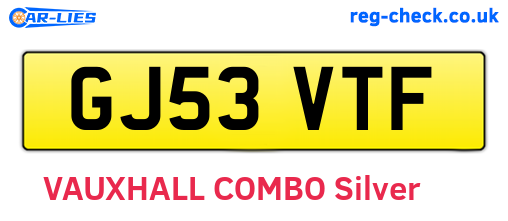 GJ53VTF are the vehicle registration plates.