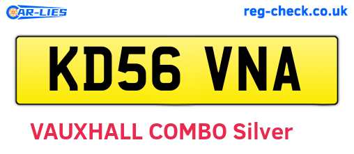 KD56VNA are the vehicle registration plates.