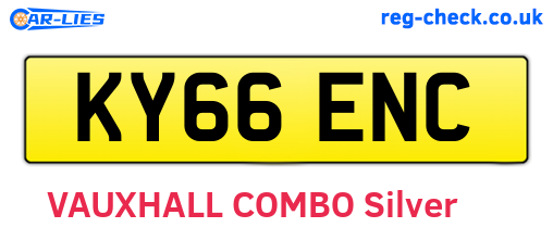 KY66ENC are the vehicle registration plates.