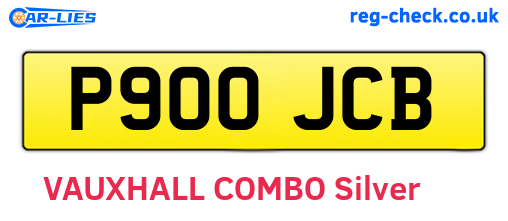 P900JCB are the vehicle registration plates.