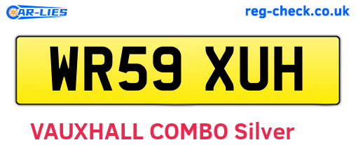 WR59XUH are the vehicle registration plates.