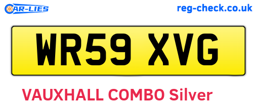 WR59XVG are the vehicle registration plates.