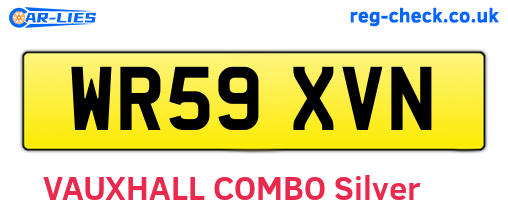WR59XVN are the vehicle registration plates.