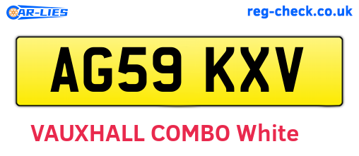 AG59KXV are the vehicle registration plates.