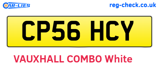 CP56HCY are the vehicle registration plates.