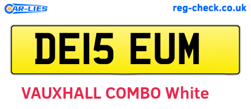 DE15EUM are the vehicle registration plates.