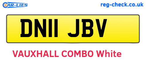 DN11JBV are the vehicle registration plates.