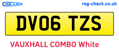 DV06TZS are the vehicle registration plates.