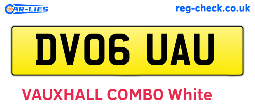 DV06UAU are the vehicle registration plates.