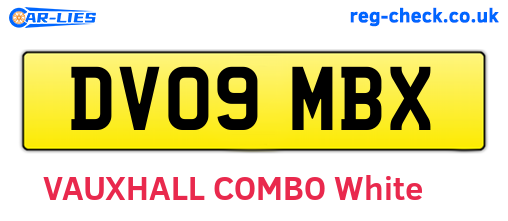 DV09MBX are the vehicle registration plates.