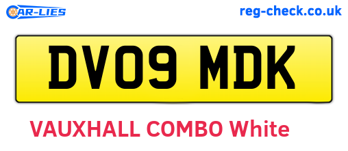 DV09MDK are the vehicle registration plates.